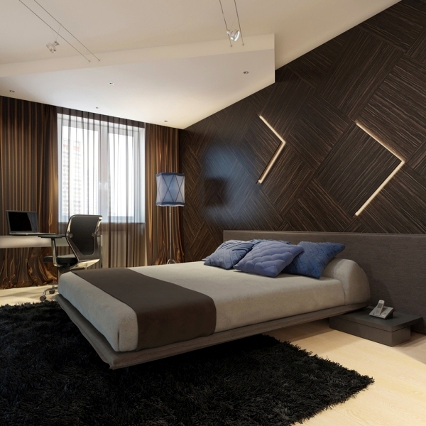 Let the wood wall paneling in naturally and modern look