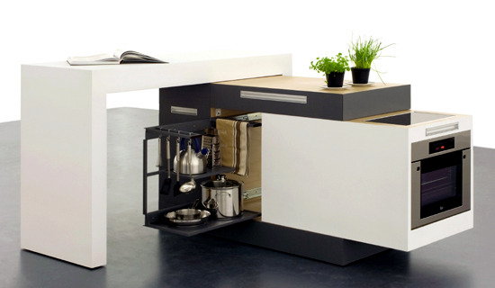 Limit the kitchen equipment on a piece of furniture - the "Small kitchen"