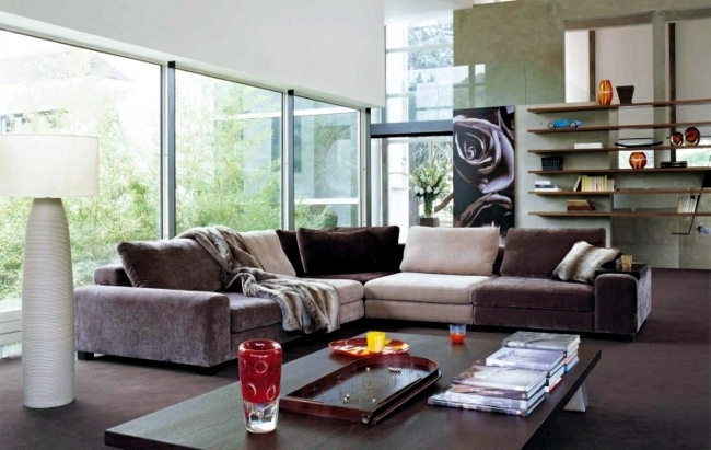 Living room furniture combine - exquisite color and style mix
