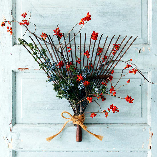 Make autumn door wreath from natural materials themselves - 22 ideas