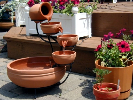 Make beautiful water garden - terracotta fountains for the garden