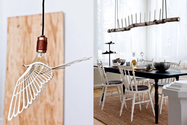 Making wooden bulbs themselves - decoration with branches in natural look to your home