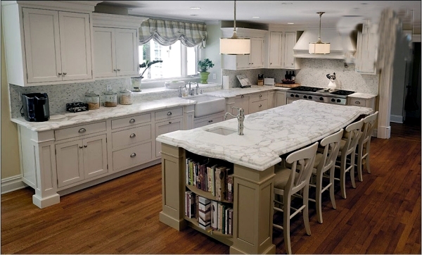 Marble countertop for the kitchen - ideas for individual design
