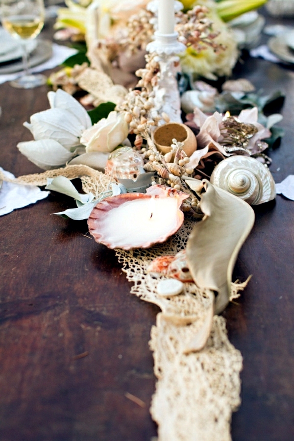 Maritime decoration make with shells themselves - 15 craft ideas