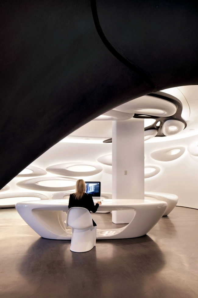 Modern bathroom exhibition - Interior project by Zaha Hadid for Roca