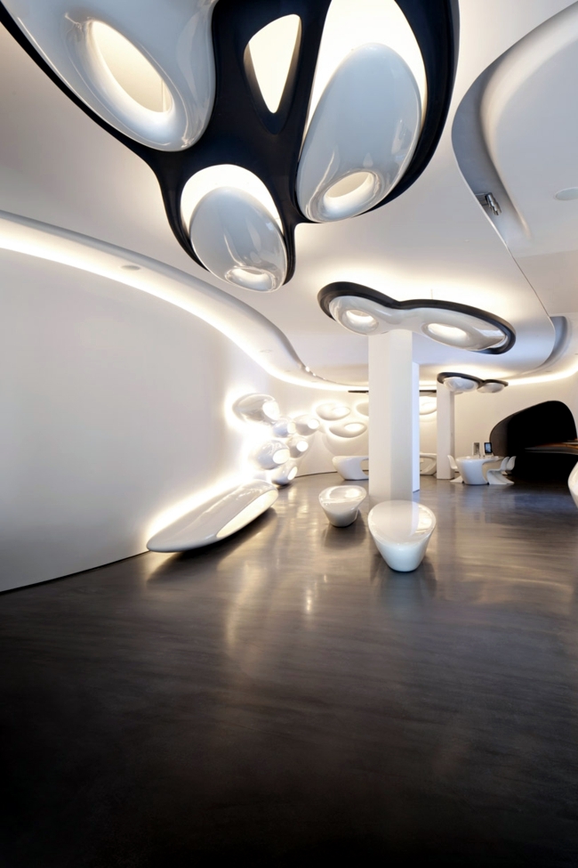 Modern bathroom exhibition - Interior project by Zaha Hadid for Roca