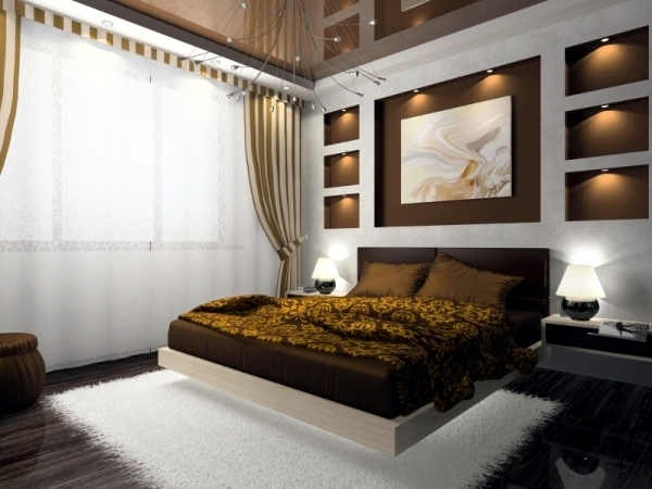 Modern bedroom colors - Brown conveys luxury and comfort