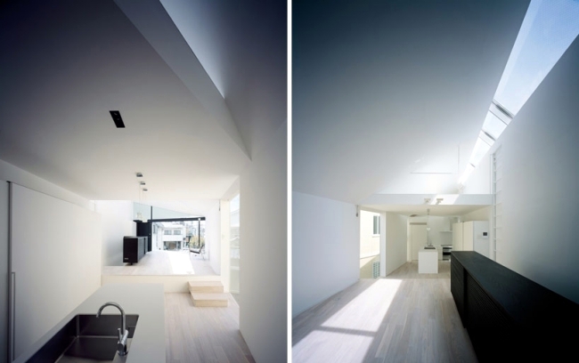 Modern house in Tokyo with minimalist decor in white