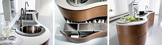Modern kitchen with handle-less fronts - Dune Collection by Pedini