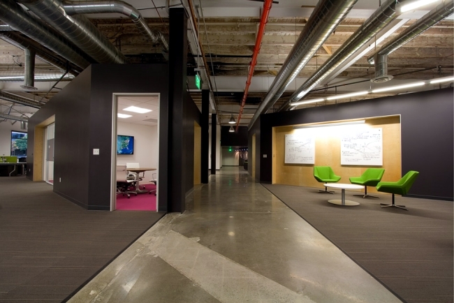 Modern office design of the Skype headquarters in Palo Alto, California