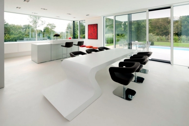 Modern Penthouse Design with establishment of HI-MACS ® Solid Surface