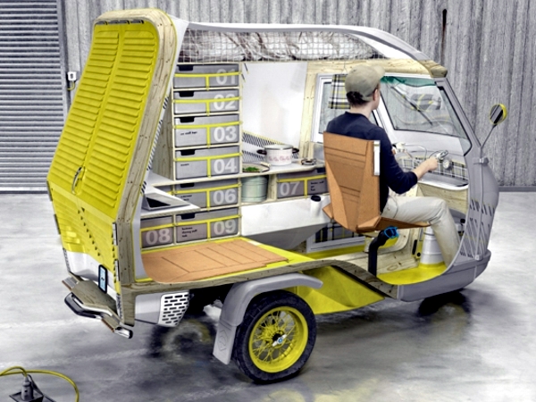Modern RV - travel by tricycle through the world