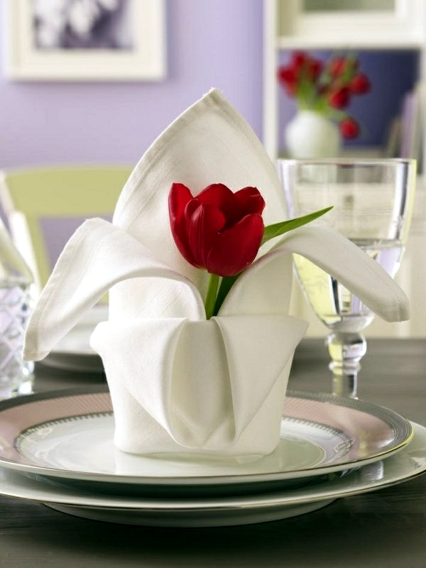 Napkin Folding - beautiful table decorations in the dining room do it yourself
