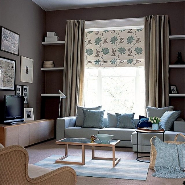 Natural color earth colors - in brown living room