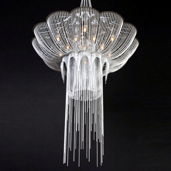 Opulent chandeliers made Willowlamp design of steel by hand