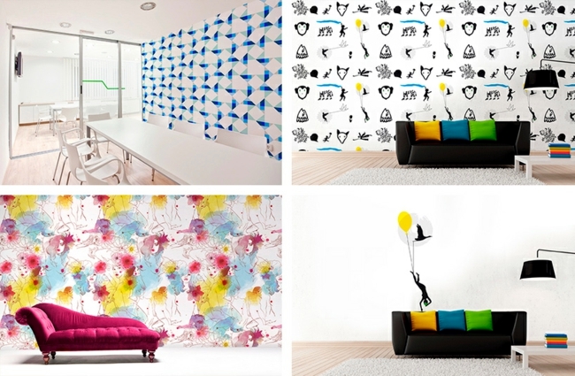 Original pattern wallpaper and wall stickers decorate any room