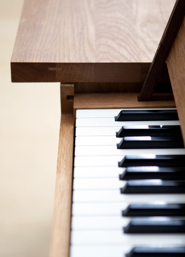 Piano Table - oak table with a hidden piano by Georg Bohle