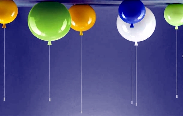 Playful lighting design in balloon shape in the mood for interior