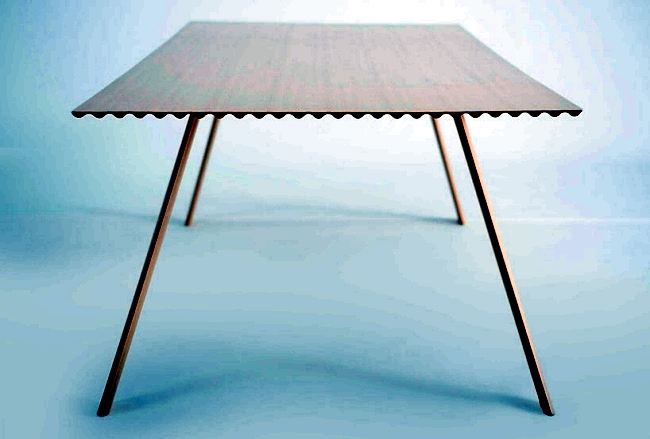 Plywood-table ripple by Benjamin Hubert lightest table in the world
