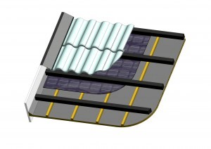 Produced tiles of glass as an effective roof system, the power