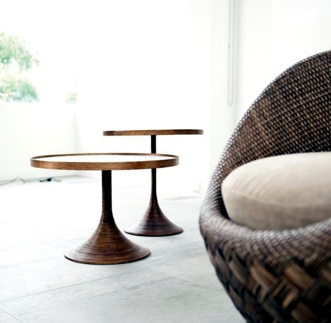 Rattan chair inspired by the Moon - La Luna by Kenneth Cobonpue