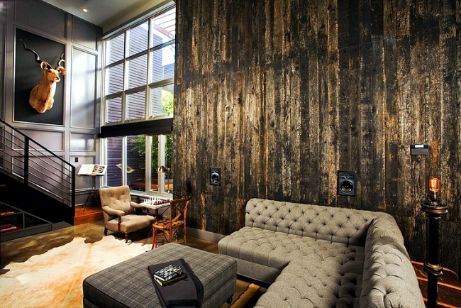 Retro interior design with industrial touch in a chic LA apartment ...