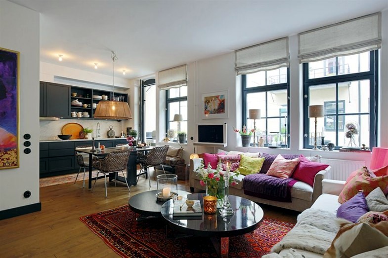 Richly decorated apartment