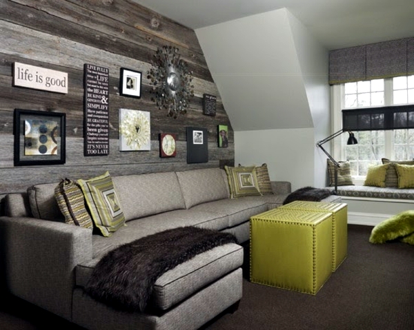 Rustic decorating ideas for a living room in country style