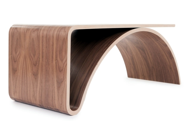 Scalloped designer desk with practical design