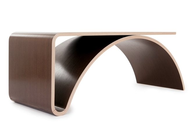 Scalloped designer desk with practical design