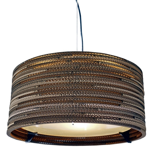 Scraplight designer hanging lamps made of recycled corrugated cardboard from Gray Pants