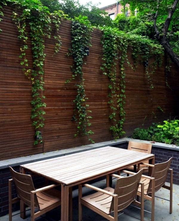 Screening fence or garden wall – 102 ideas for garden design ... Idées patio Wall