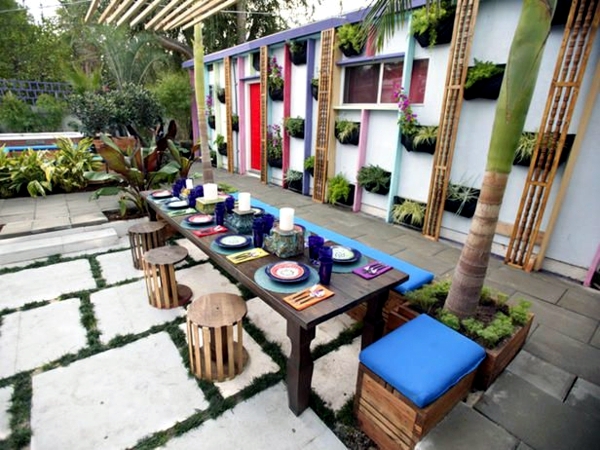 Screening fence or garden wall – 102 ideas for garden design ... Idées patio Wall