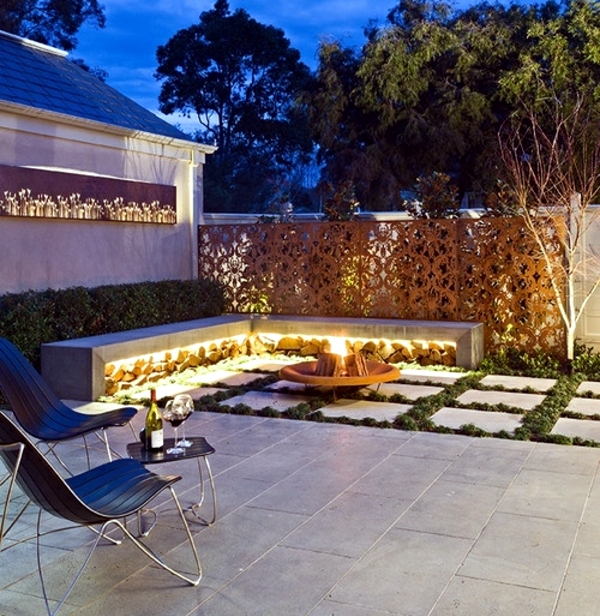 Screening fence or garden wall – 102 ideas for garden design ... Idées patio Wall