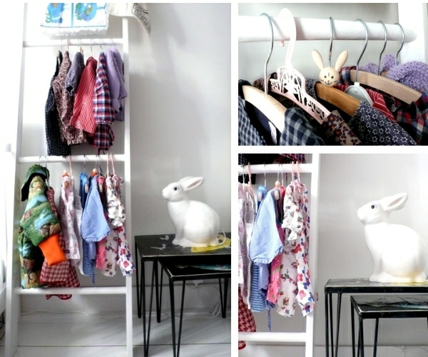 Self-Assembled clothes rack successfully replace the wardrobe