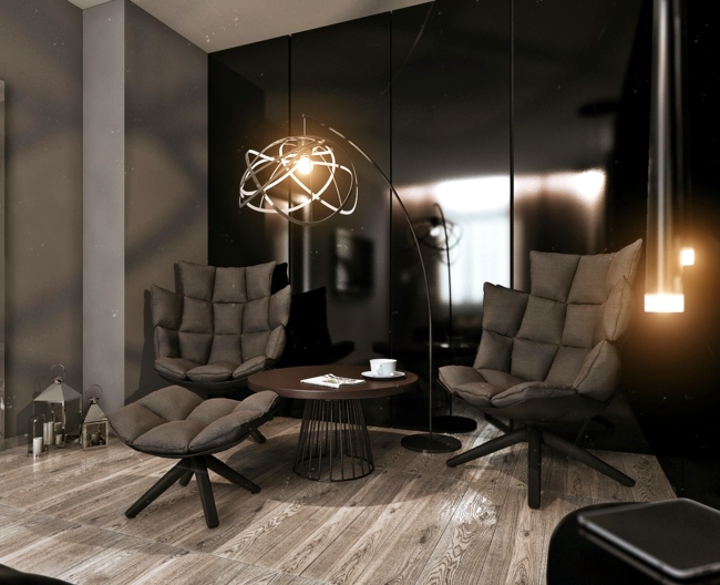 Setting bachelor apartment - stylish interiors for connoisseurs