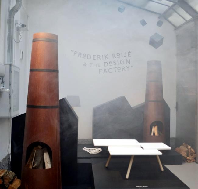 Smokestack by Frederik Roijé - Garden Fireplace style Industrial Chic