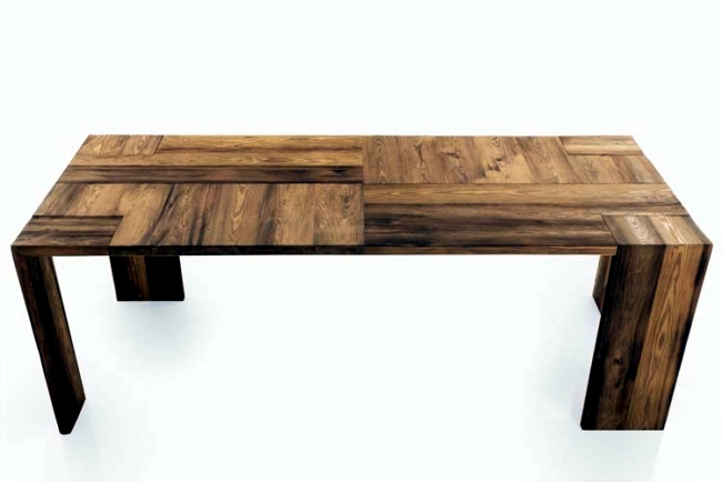 Solid wood tables conquer the living room re-design Giuseppe Pruneri