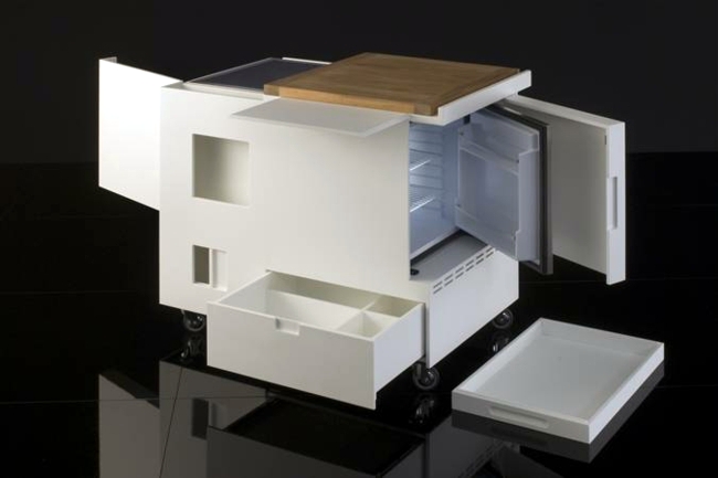 Space-saving mini kitchen - the single kitchen by Boffi