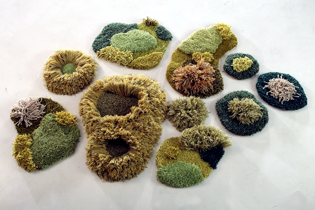 Speckled wool carpets in playful look by Alexandra Kehayoglou