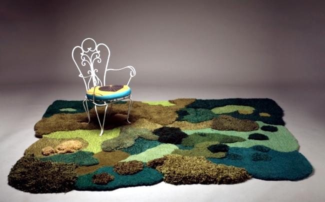 Speckled wool carpets in playful look by Alexandra Kehayoglou