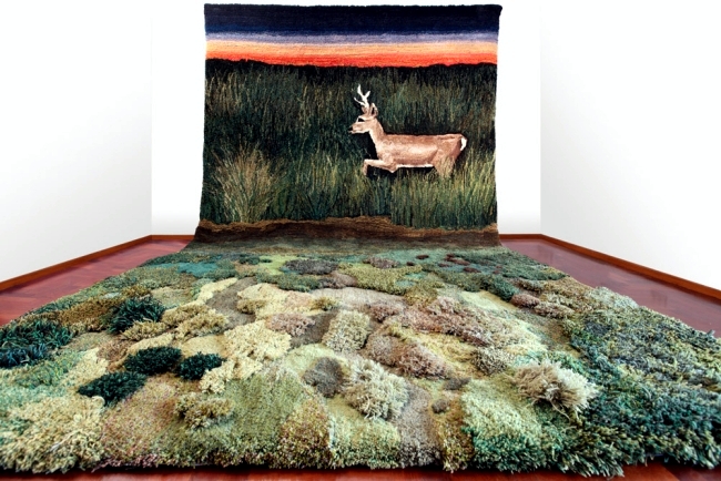 Speckled wool carpets in playful look by Alexandra Kehayoglou