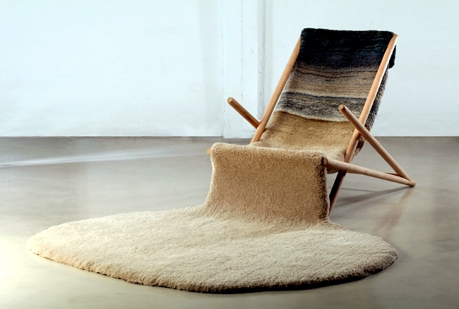 Speckled wool carpets in playful look by Alexandra Kehayoglou