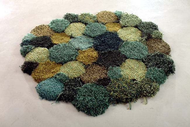 Speckled wool carpets in playful look by Alexandra Kehayoglou