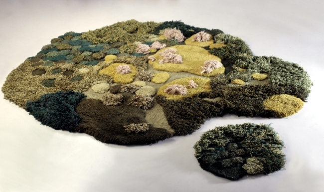 Speckled wool carpets in playful look by Alexandra Kehayoglou