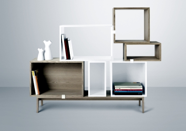 Storage and shelving systems made of wood for personal use