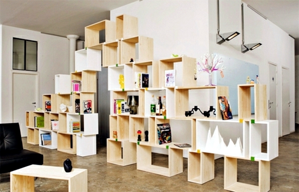 Storage and shelving systems made of wood for personal use