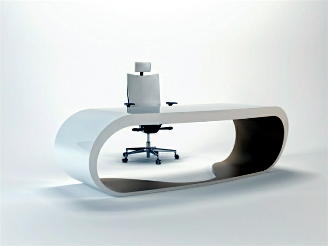 Stylish office table provides practical options for modification