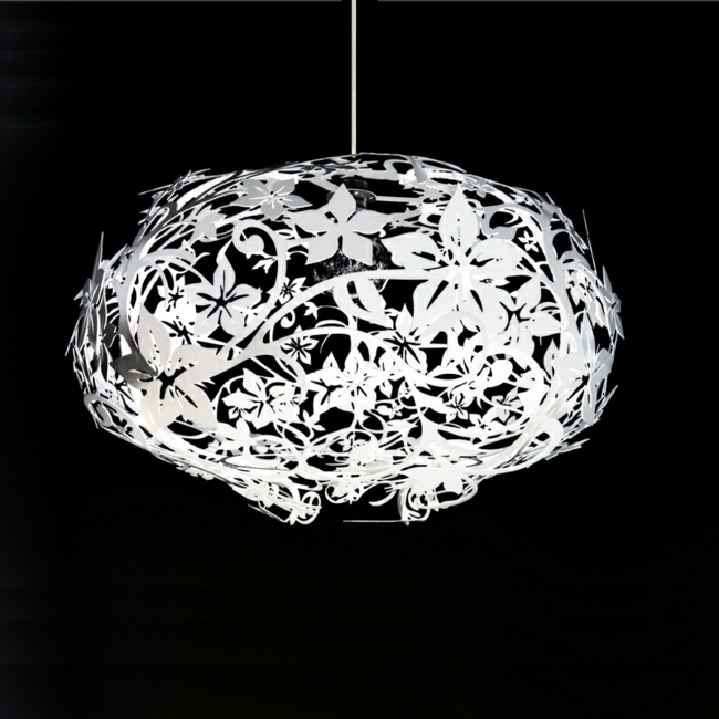 Suspension lamp made of metal combined lighting and decoration