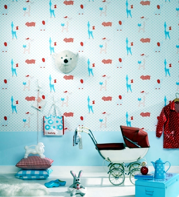 Textiles and wallpaper with pattern for children from Onszelf